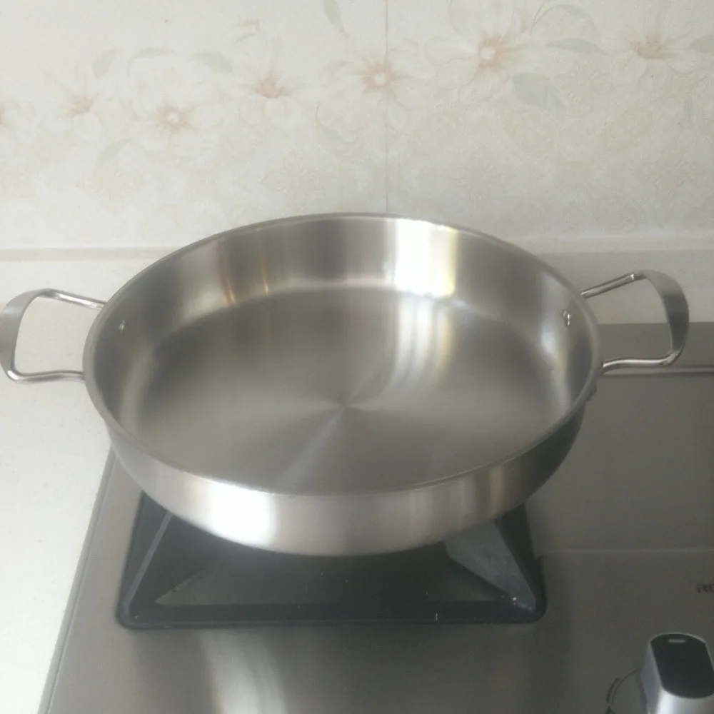 

Inside diameter 30cm,Non-coating Stainless Steel Fry Pan Griddles & Grill Pans.(Dia:30cm)