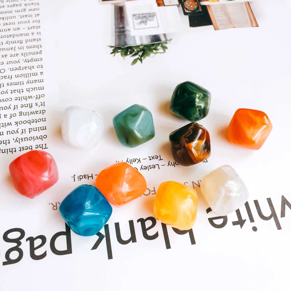 Акриловые пластиковые бусины неправильной формы круглые подвески браслет