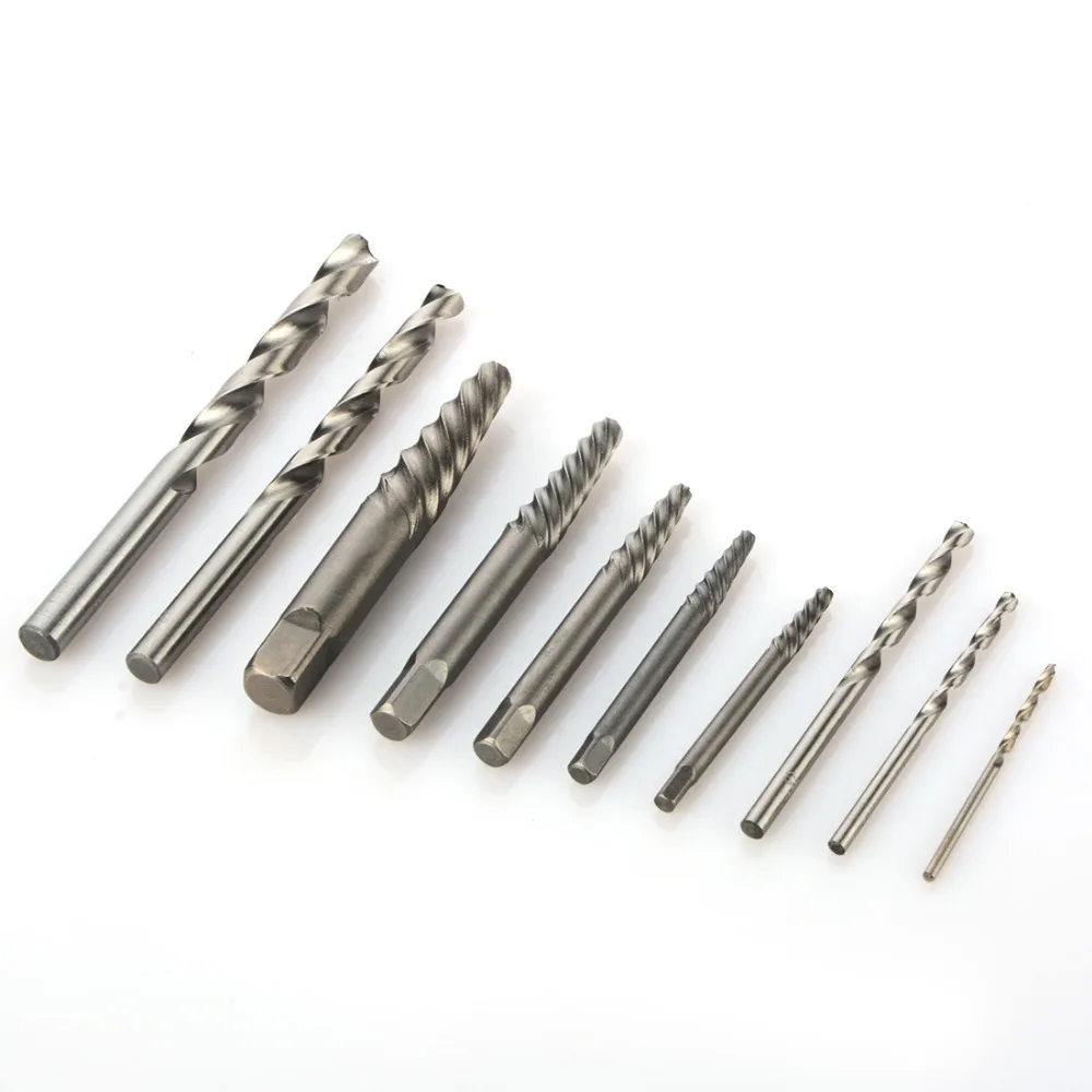 

12pcs in 1 Box Broken Extractor Screw Puller Out Set Remover High Quality Steel Tools Drill Durable For Woodworking