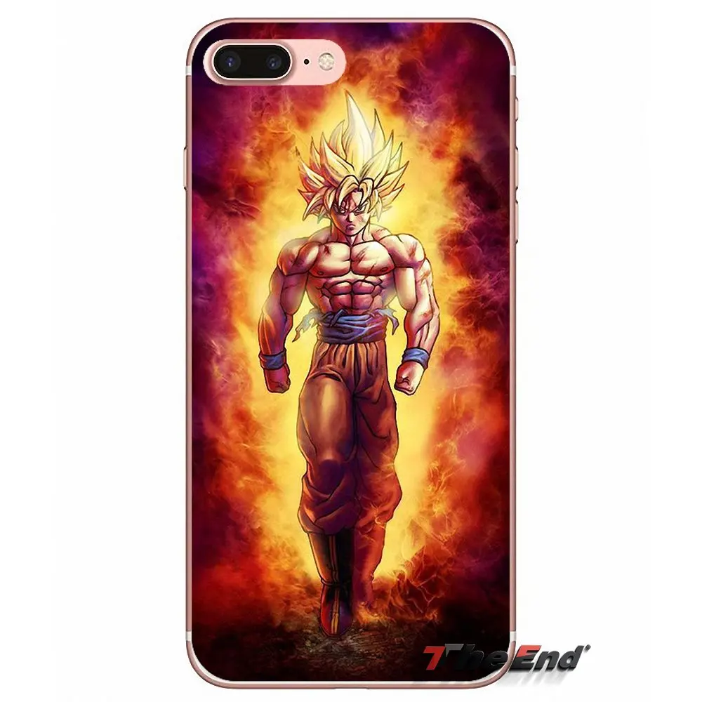 Чехол DRAGON BALL Z Super Saiyan God Son Goku для Apple iPhone X 4 4S 5 5S SE 5C 6 6S 7 8 Plus 6Plus 7plus 8plus Fundas