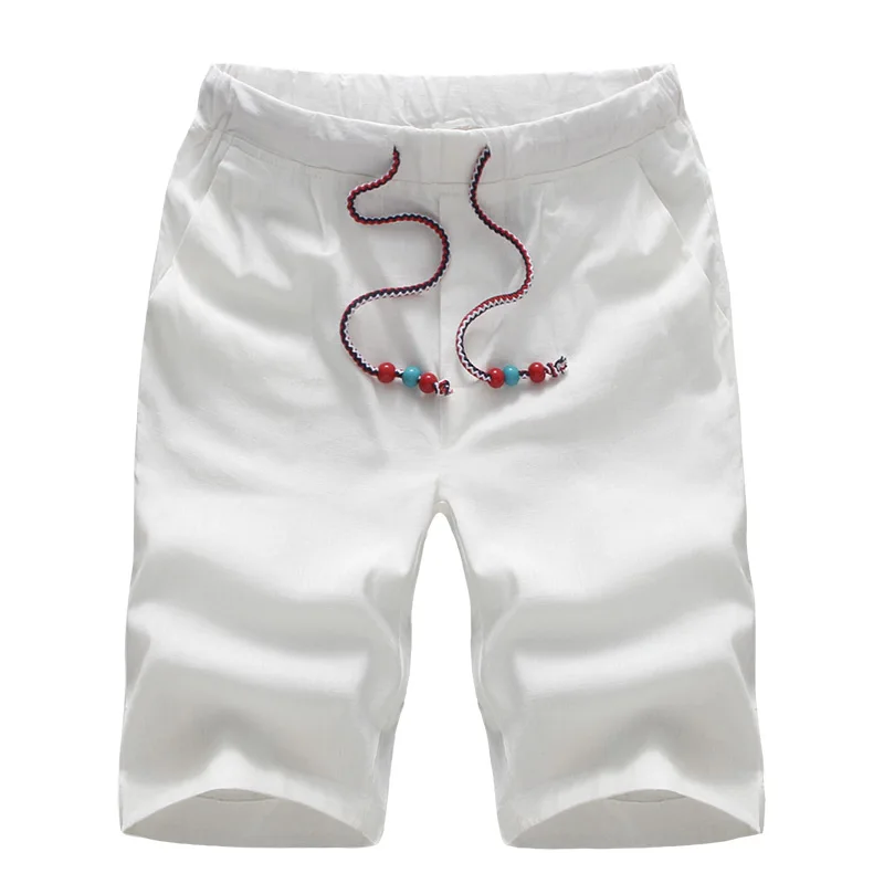 

Shorts Men Nice Summer Casual Men Shorts Fashion Linen Slim Bermuda Masculina Beach Short Trouser Knee Length Board Shorts K152