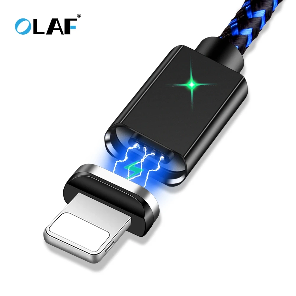 Магнитный usb кабель OLAF для Iphone 8 7 6 Plus 5s Se X 9 plus Xs IPad кабели быстрой зарядки
