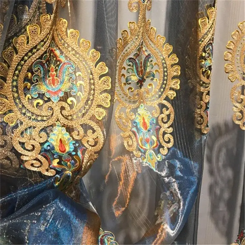 tulle Топ Европейский Королевский аристократическая роскошь вышивка шторы для Гостиная Классический высокая-конец пользовательские шторы для Спальня Windows - Цвет: tulle