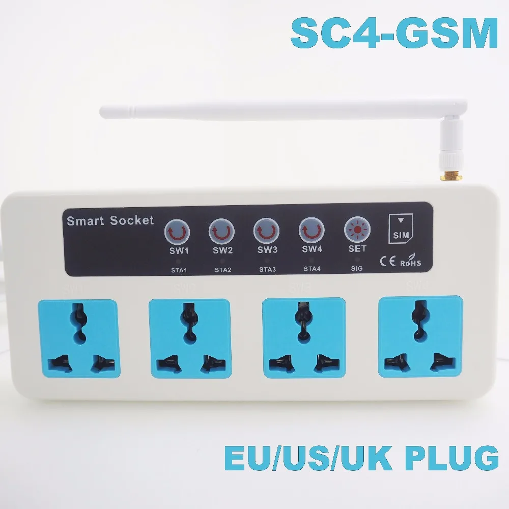 Новинка выключатель на 4 розетки встроенное дистанционное управление