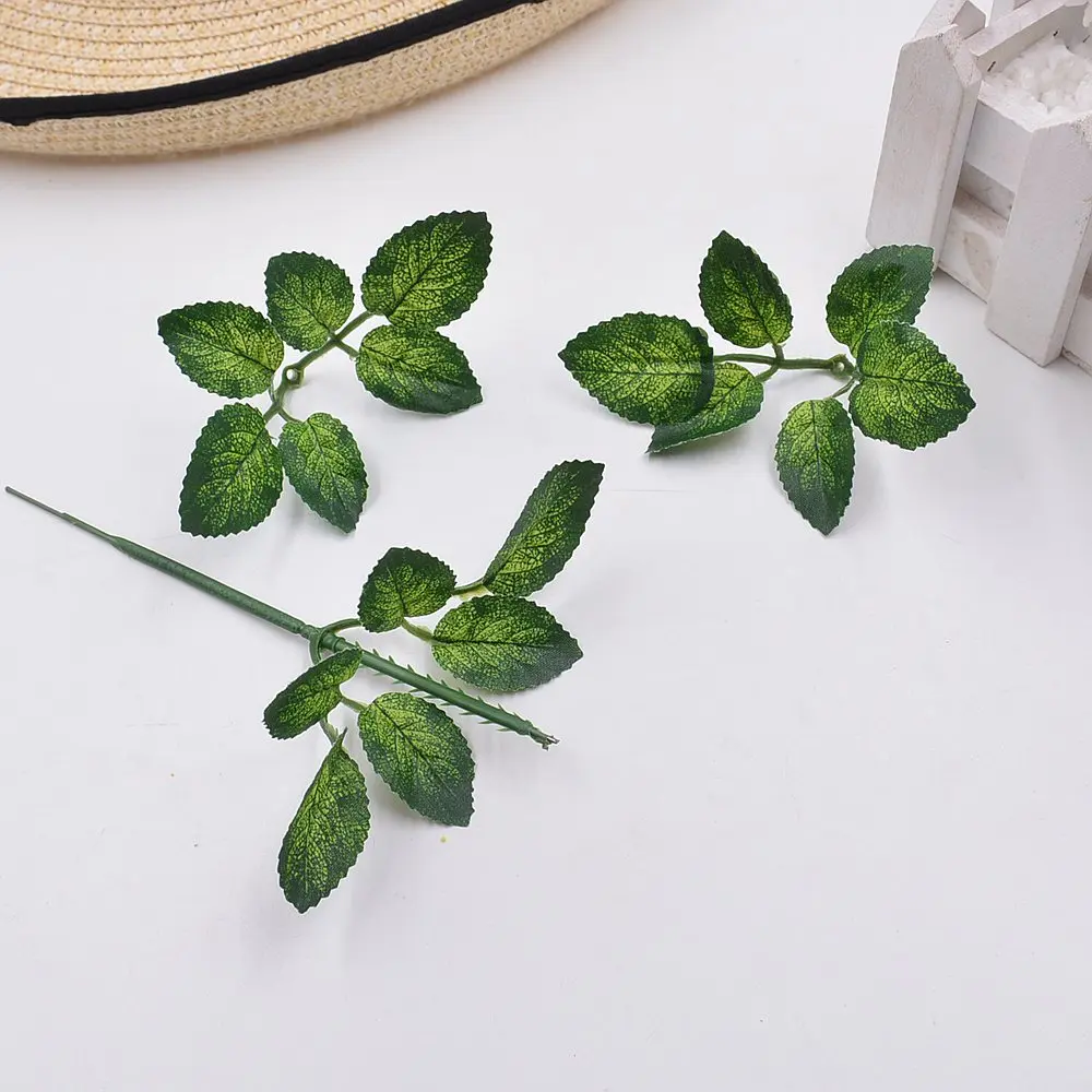 10 шт. искусственный цветок Шелковый Лист Свадебный комод DIY ВЕНОК Роза декоративный цветок ручной работы ремесло украшение искусственные цветы