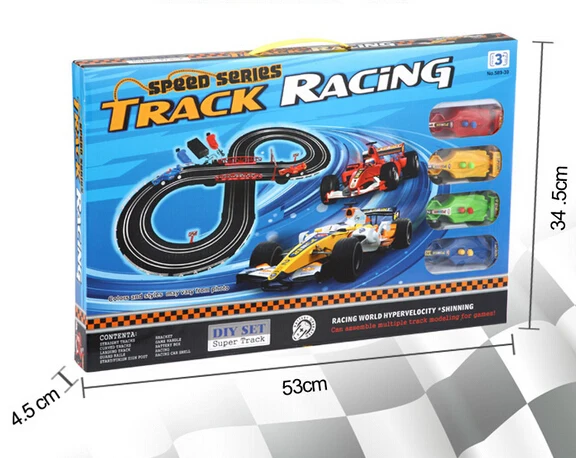 

High speed Racing Track Play Set toys Educational DIY electric rail car hand remote control children birthday gift