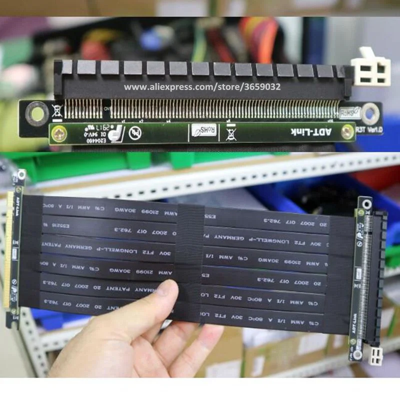 Чехол PCI Express E x16 на PCIE 3 0 16x pci e видеокарта Удлинительный кабель для GTX1080TI firepro w7100