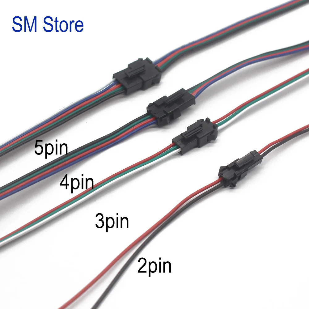 JST SM коннектор 2Pin/3Pin/4pin/5PIN штекер и гнездо 5 компл./лот|Подвесные лампочки| |