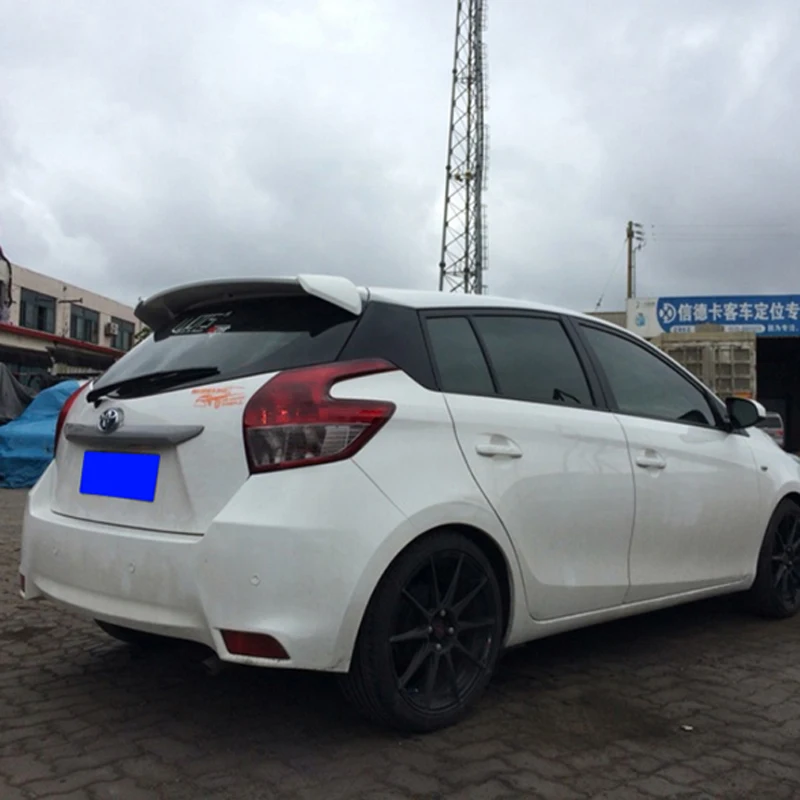 Для Toyota Yaris спойлер 2014 2015 2016 2017 украшение в виде хвостового крыла ABS Пластик