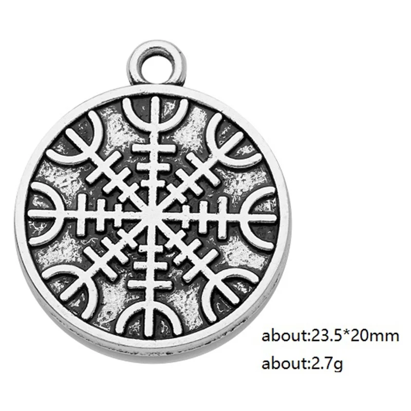 10 шт. круглые подвески Teamer Norse Cross Runes символ Одина Викинг для самостоятельного