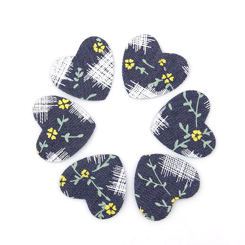 6 шт. джинсовые патчи с рисунком сердца и цветка|patch iron on|iron on patch repairiron patches |