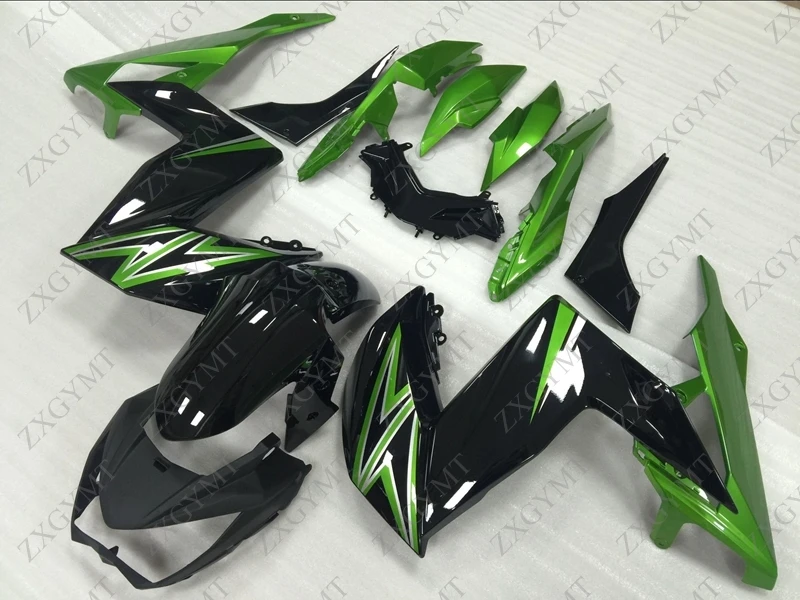 Набор для всего тела для Kawasaki Z300 Z250- цвета: черный, зеленый, Обтекатели Z 250 300 ниндзя Кузов для Kawasaki Z300 Z250