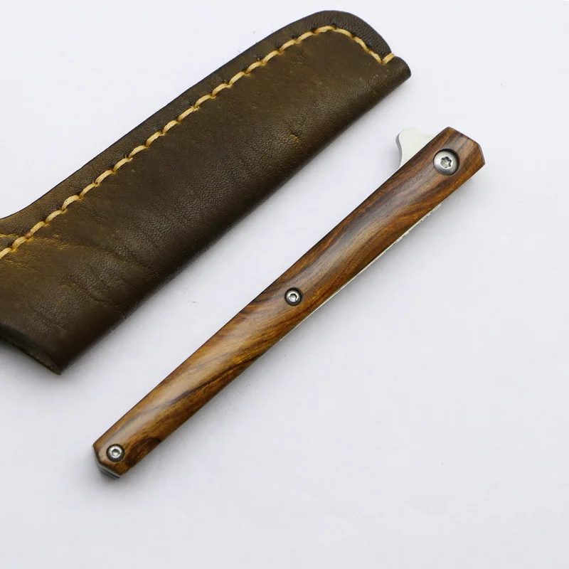 

TIGEND PA48 Portable fruit knife M390 blade wooden handle folding knife copper bearing hunting camp pocket survival EDC tool