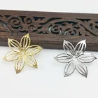 Подвески металлические для филигранные цветочные обертки ювелирных изделий, 36 мм, украшение для скрапбукинга, 20 шт.