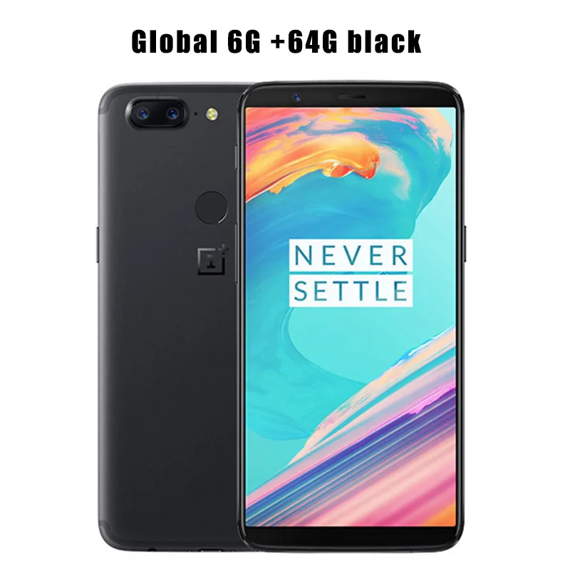 6G 64G Black Смартфон OnePlus 5 T, 6,01 дюймов, AMOLED экран, 6 ГБ, 64 ГБ, Восьмиядерный процессор Snapdragon 835, 1080x2160 P, отпечаток пальца ID, кислородная ОС - Цвет: 6G 64G Black