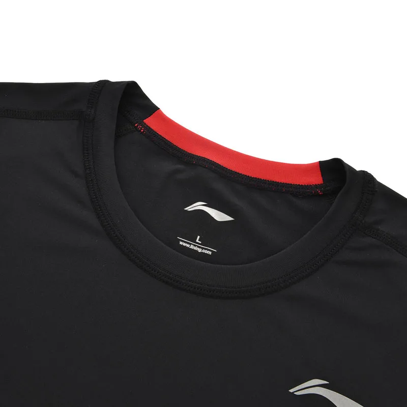 Li-Ning, мужские футболки для тренировок, плотно прилегающие, базовый слой, антибактериальная подкладка, для фитнеса, спорта, с длинным рукавом, топы, футболка AUDN143 MTL999