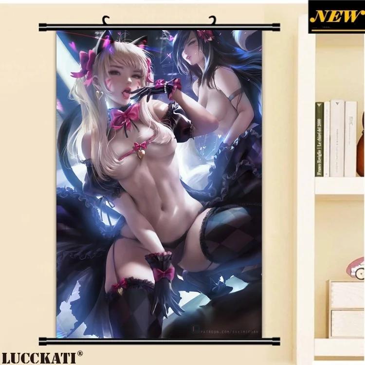 40X60 см D. Va Mercy Widowmaker Tracer соски без бюстгальтера голый лоли cameltoe мультфильм аниме Настенная картина прокрутка холст живопись плакат - Цвет: H