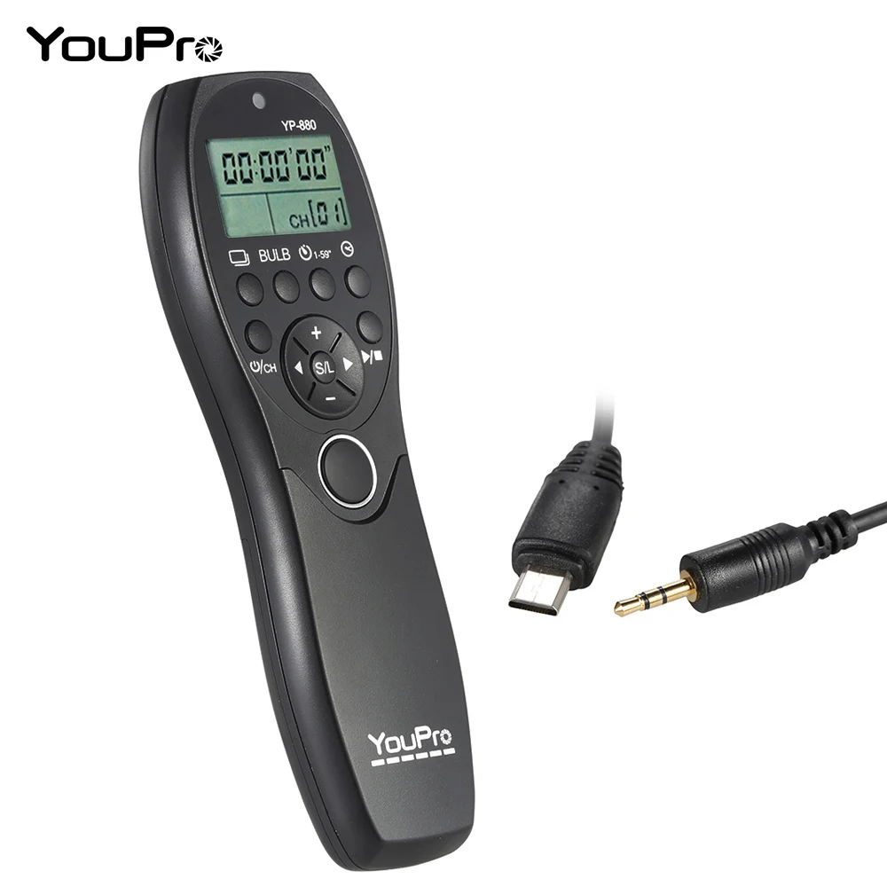 

YouPro YP-880 S2 Camera Wired Shutter Release Timer Remote Control LCD Display for Sony A58 A7R A7 A7II A7RII A7SII A7S ect DSLR