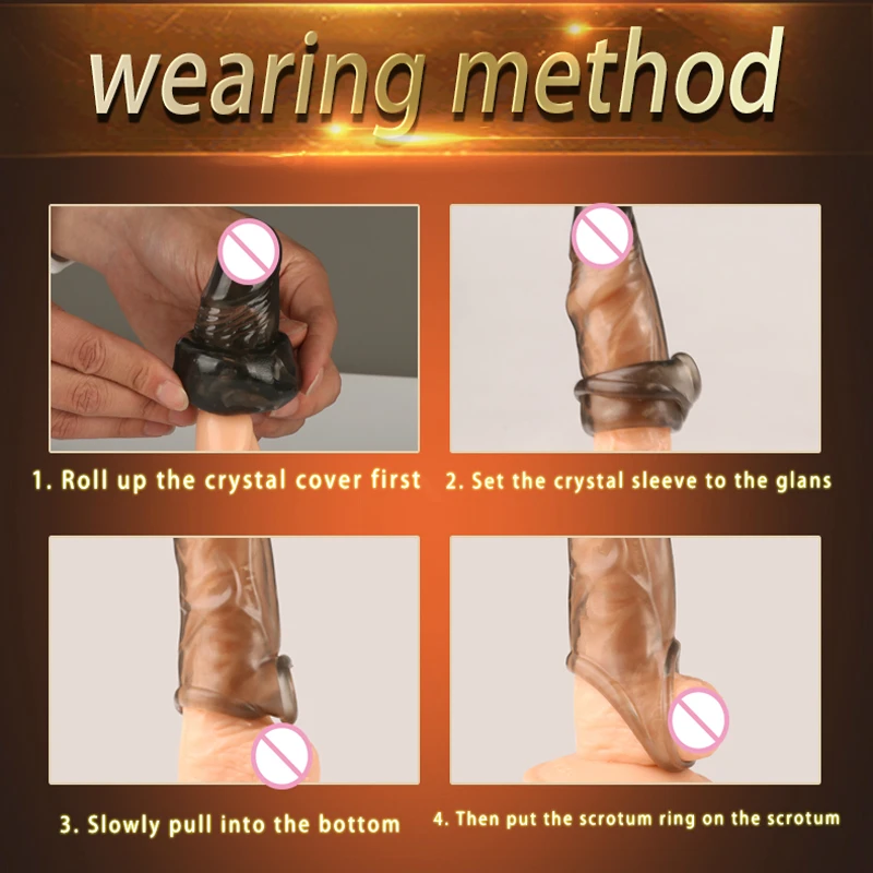 Презервативы для увеличения пениса 3 типа удлиняющие рукава взрослых интимные