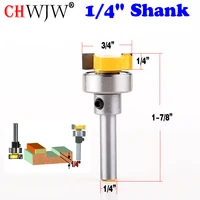 1 pc 14 shank top bearing 14 blade flush trim pattern router bit woodworking cutter tenon cutter for woodworking tools