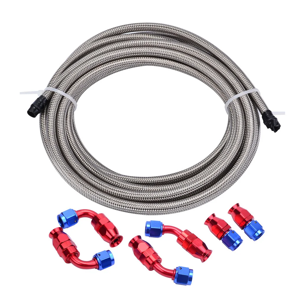 ESPEEDER AN6 поворотное масло PTFE шланг Конец Комплект 0+ 45+ 90 градусов фитинги адаптер с 3 м масла топлива трубы E85