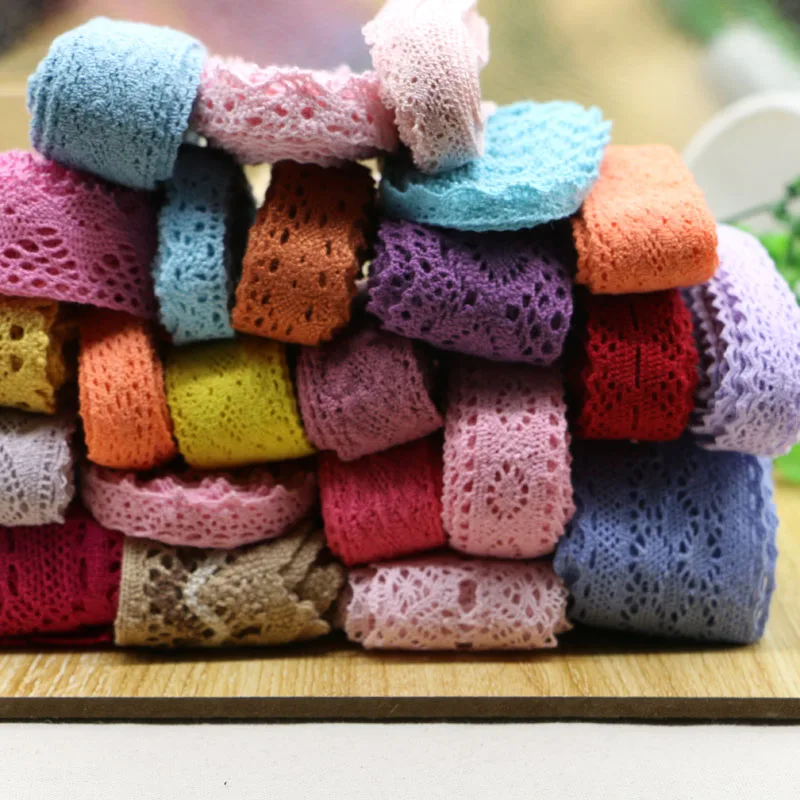 Горячая Распродажа 1 5 см 10 ярдов хлопчатобумажная кружевная ткань стандартная