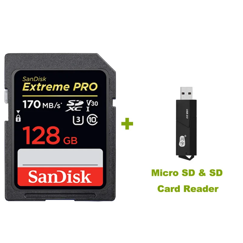 Sandisk флешка карт micro sd карты SDHC/SDXC 128 гб Class10 памяти 170 МБ/с. картао де Memoria для