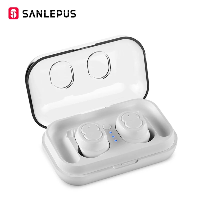 TWS-8 White SANLEPUS TWS 5,0 беспроводные наушники, Bluetooth наушники, спортивные наушники, стерео гарнитура, свободные руки, Auriculares для телефонов Xiaomi - Цвет: TWS-8 White