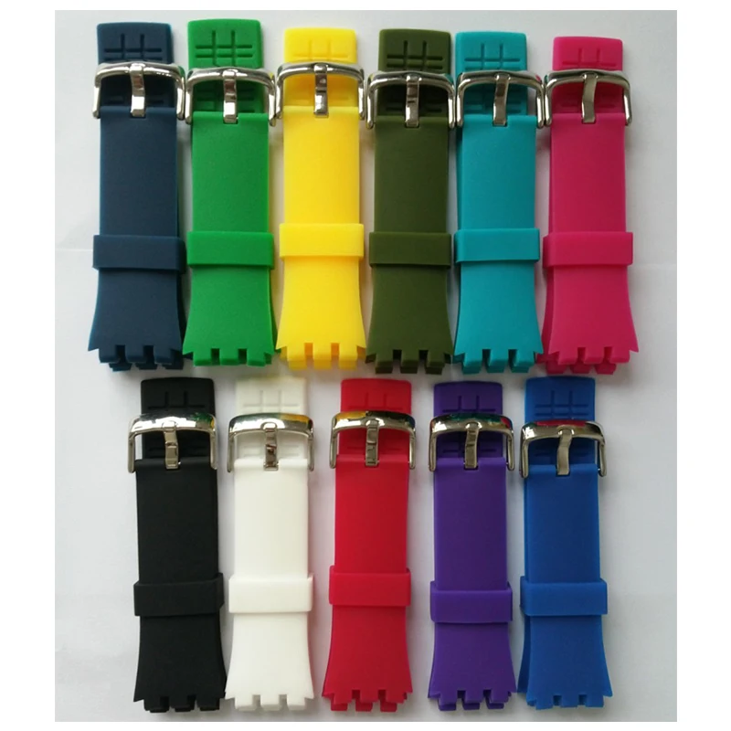 Цветной силиконовый резиновый ремешок для часов Swatch Touch SWATCH TOUCH surb100surw100