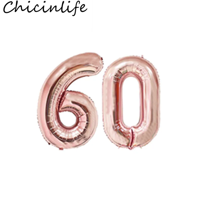 Chicinlife 2 шт 16 дюймов 30/40/50/60 Фольга воздушные шары с днем рождения воздушные шары для взрослых вечерние Юбилей украшения свадебные принадлежности