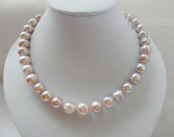 Комплект из колье и серёг комплект 3 круглых сережек с пресноводным жемчугом 17 13