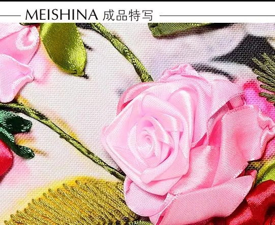 Хобби diy ленты вышитый цветок ваза 3d лента вышивка мозаики вышивка крестиком рукоделие ручной работы швейная фурнитура
