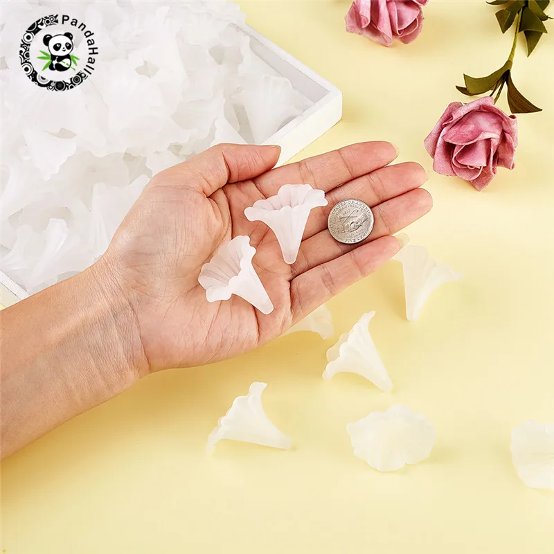 10 шт. окрашенный Прозрачный матовый акриловый цветок Calla Lily для изготовления