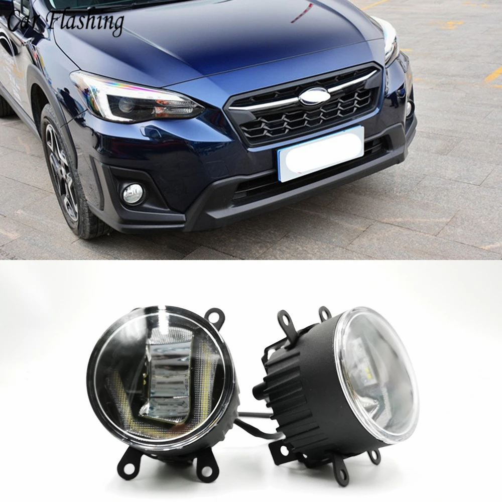 Автомобильные светодиодные фары 3 в 1 для Subaru XV 2012 2018 DRL дневные ходовые огни