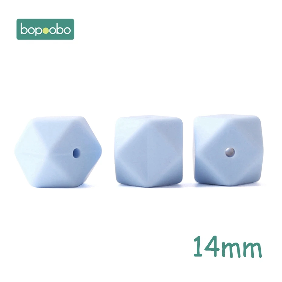 14mm Candy Blue Bopoobo 5 шт. 14 мм Силиконовые шестигранные шарики силиконовые Детские Прорезыватели 17 мм силиконовые бусины для ожерелья безопасные игрушки силиконовые крошечные стержни - Цвет: 14mm Candy Blue