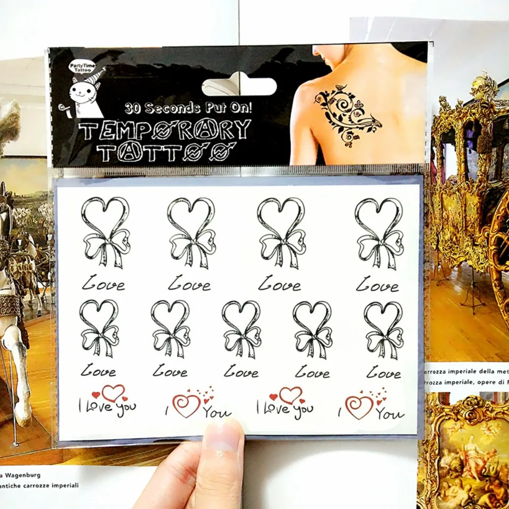 SHNAPIGN сексуальные буквы любовь Временные татуировки боди арт флэш наклейки 17*10 см