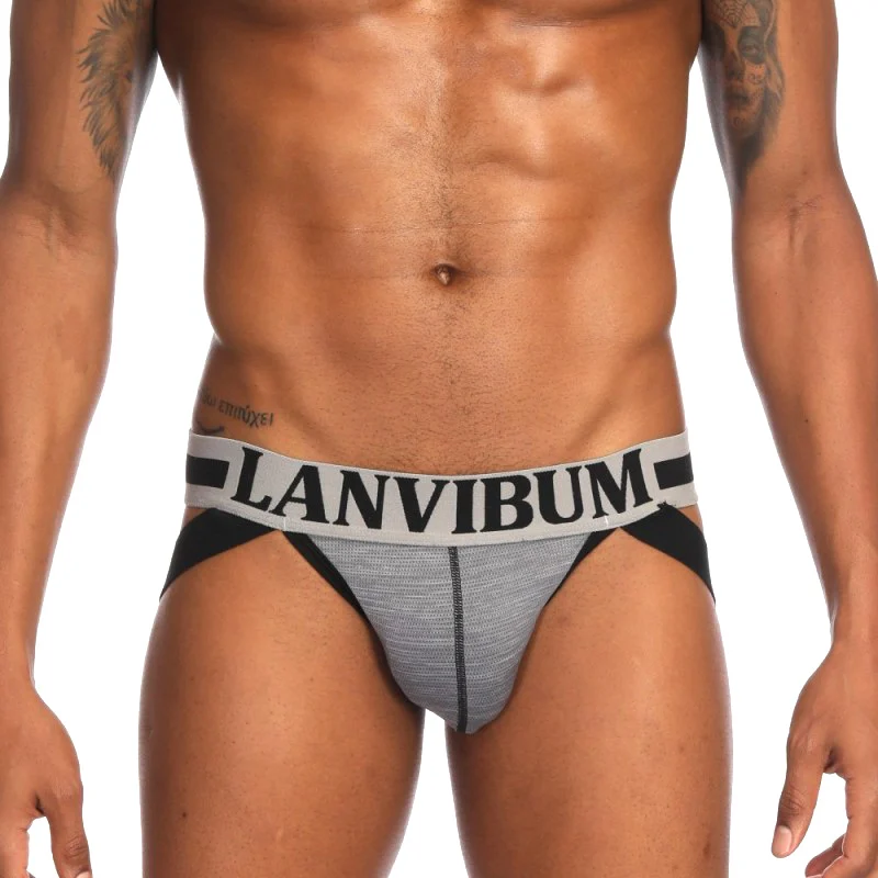 Men Low Waist G-string Lifting Hips Double Thongs Elastic Breathable Panties QL Sale |