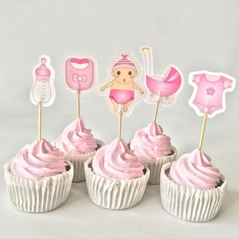 20pcs baby girl Детские украшения для душа, крестины для мальчиков и девочек, вечерние украшения, декор для детских игр - Цвет: 20pcs baby girl