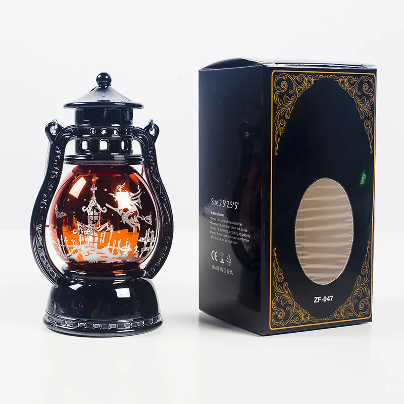 Светодиодная декоративная лампа для Хэллоуина ретро лазерный светильник в виде