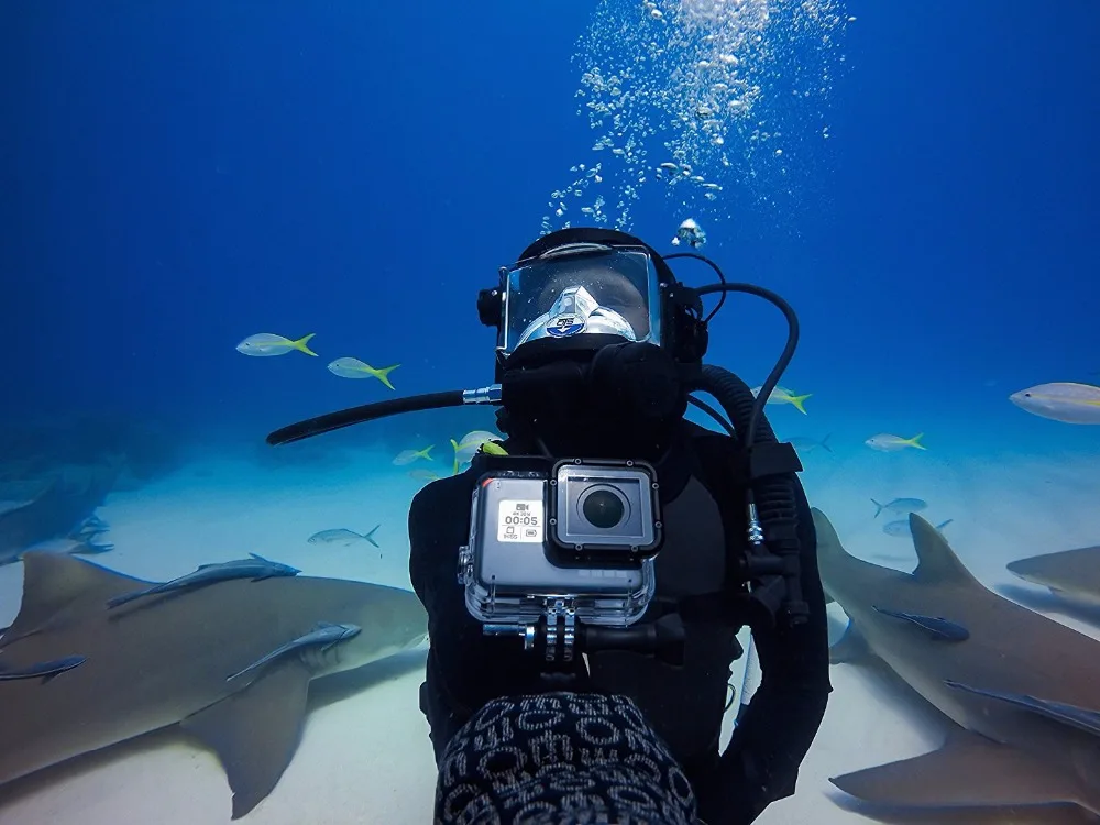 Дизайн 45 м водонепроницаемый Дайвинг защитный корпус чехол для GoPro Hero 7 6 5 Черный Спорт Экшн камеры Аксессуары# F34