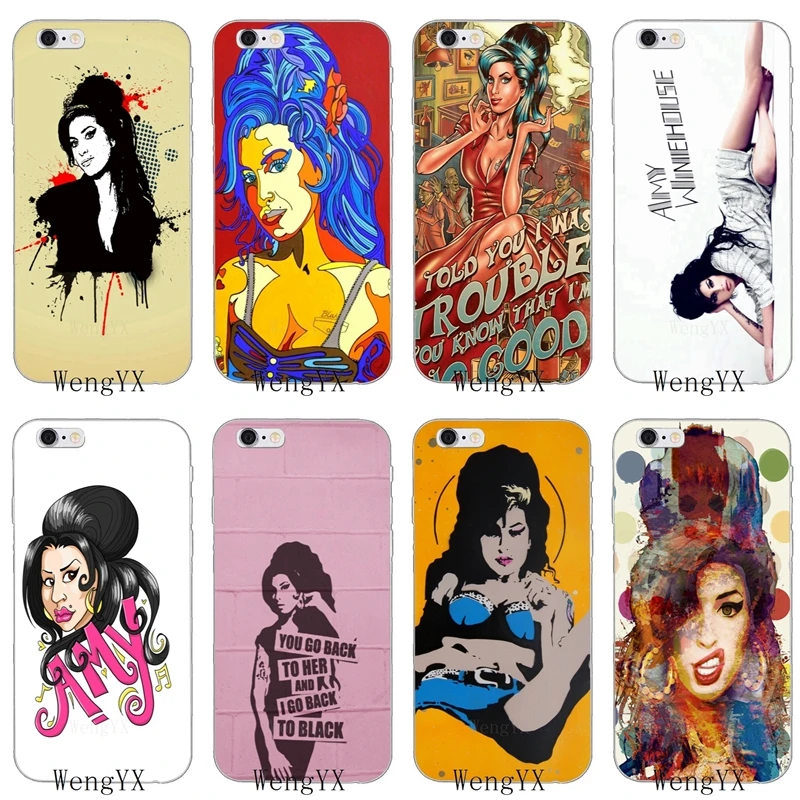 Сексуальный мягкий силиконовый чехол с изображением девушек Amy Winehouse для iPhone 4 4s 5