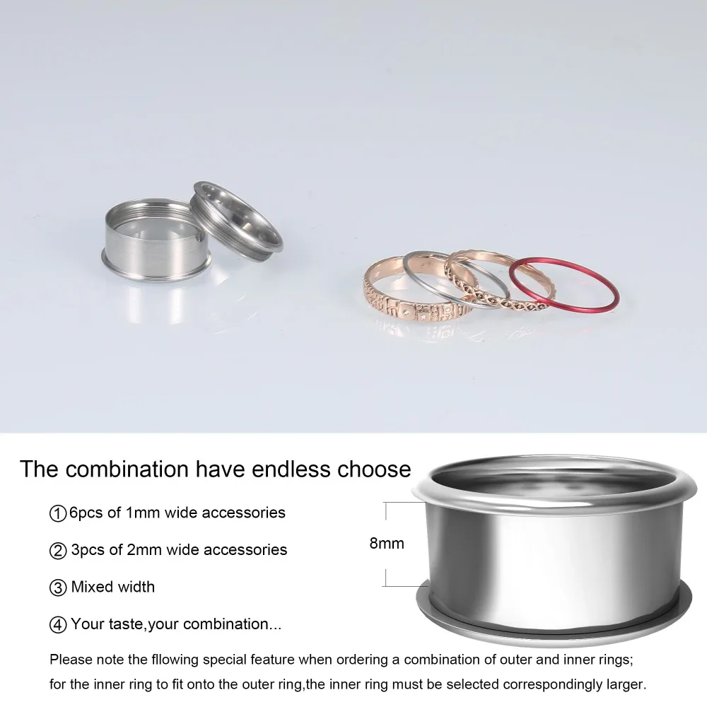 Dicsgee модные кольца из нержавеющей стали для женщин с высокой полировкой