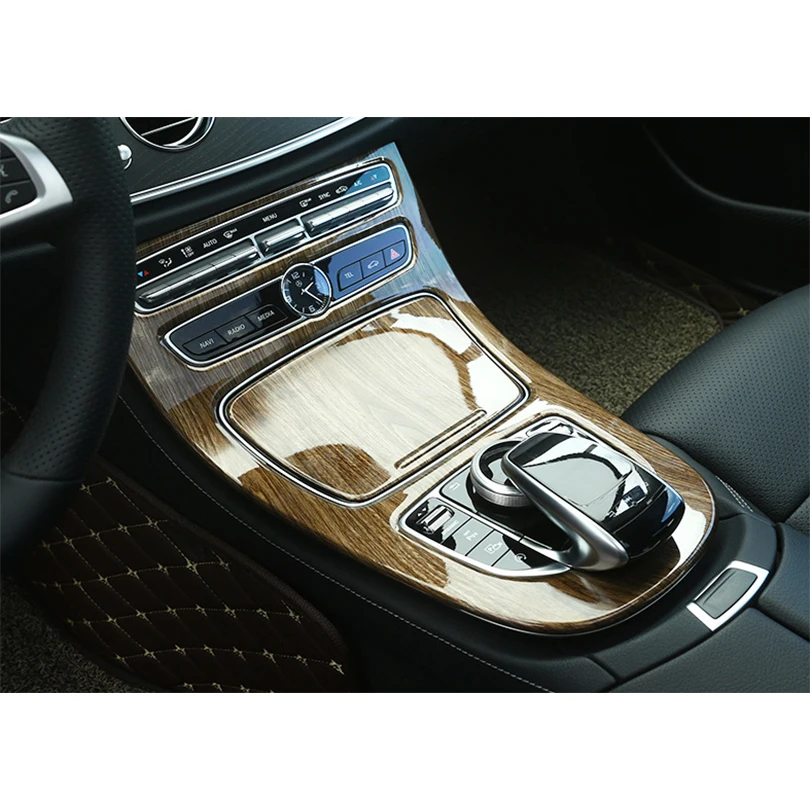 Для Mercedes Benz W213 E Class 2016 2017 2018 ABS пластик орех коричневый цвет дерево консоль