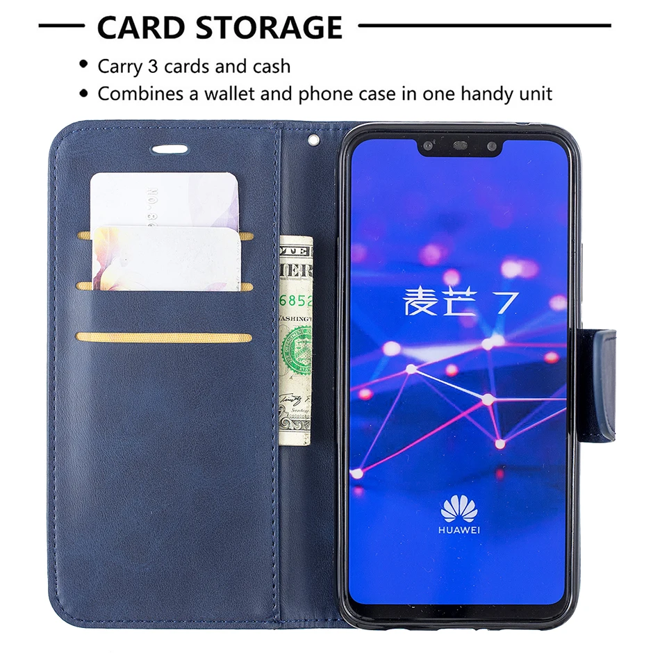 Чехол для телефона для huawei Mate 10 Lite P9 Lite Smart P smart P30 Pro кожаные чехлы для huawei Y9 роскошный, с магнитной застежкой Coque