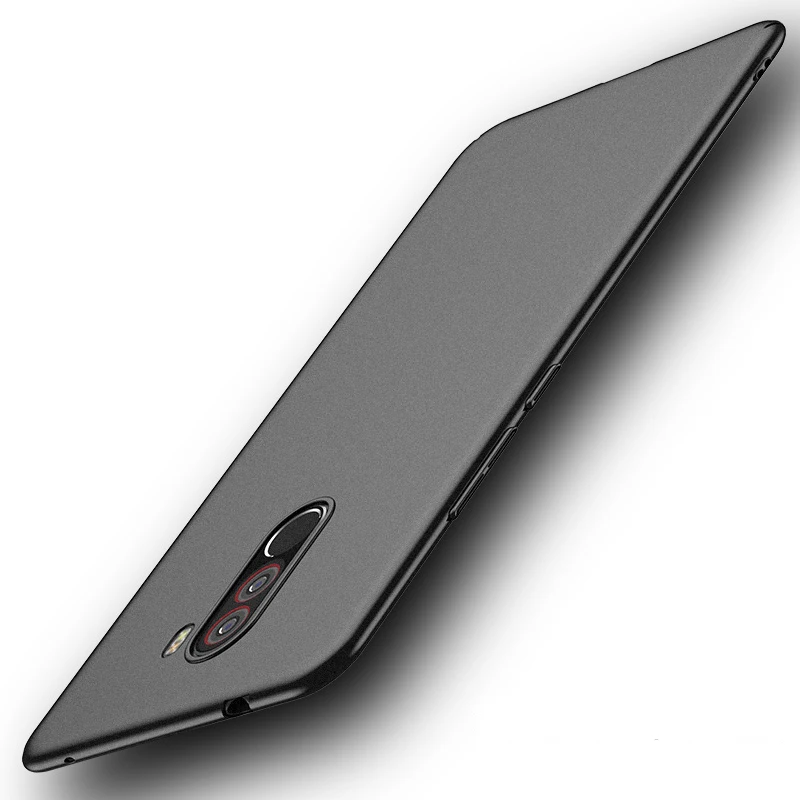 Simple Black Для Xiaomi Pocophone F1 чехол тонкий кожаный матовый чехол для Xiaomi F1 Pocophone F1 чехол Xiomi жесткий матовый чехол Xiaomi Poco F1 чехол - Цвет: Simple Black