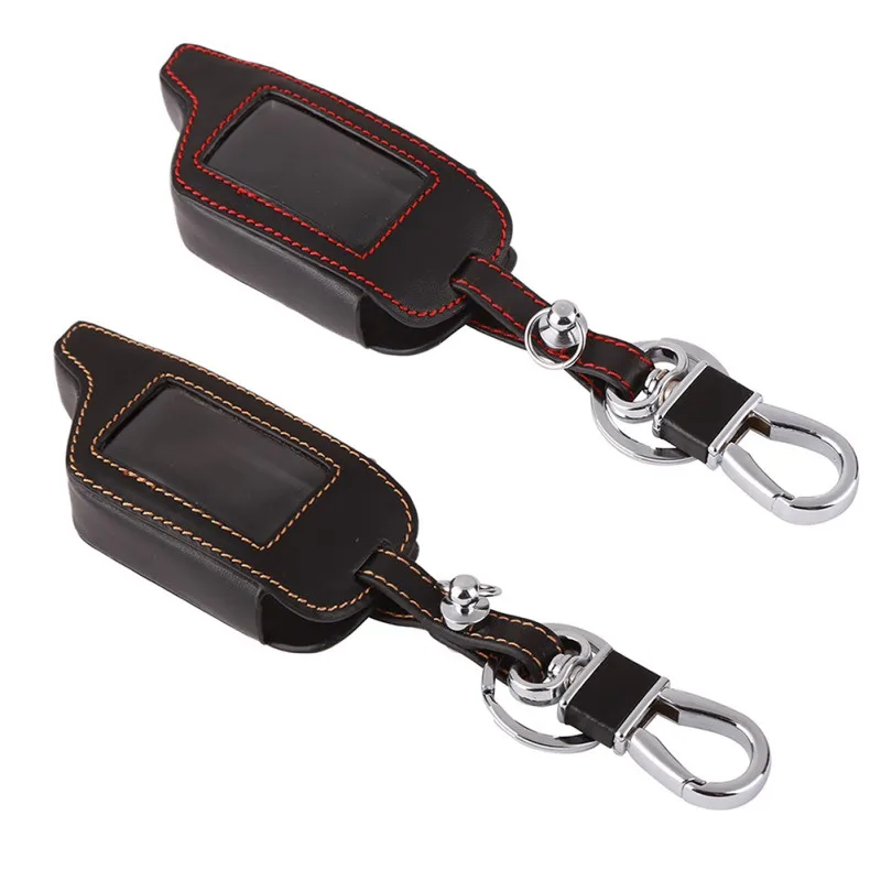 Кожаный чехол для ключей оригинального B9/B91/B6/B61/A91/A61/V7 C9 LCD Way Car Remote 2 Alarm |