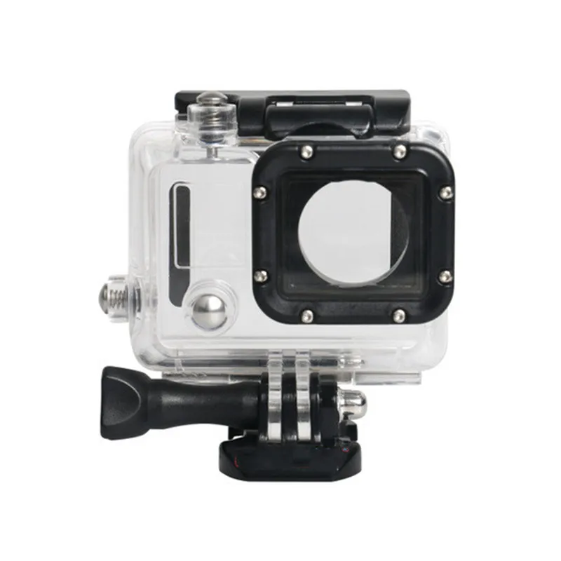 Съемный водонепроницаемый чехол с зажимом для gopro hero 3 + 4 Аксессуары спортивной и