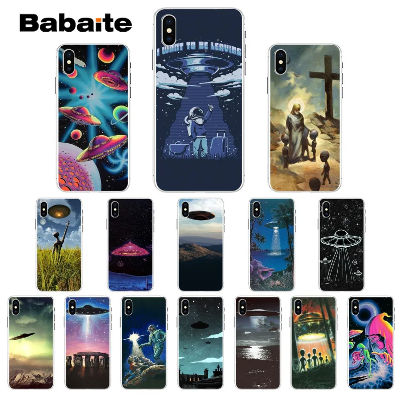 Мягкий высококачественный чехол для iPhone 7 для телефона Babaite Alien UFO 8 5 5Sx 6 7 plus 8 Plus X XS MAX XR