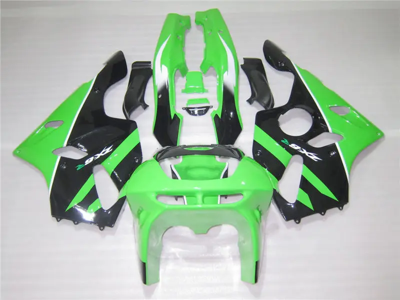 Запасные части для кузова Kawasaki Ninja ZX6R 94 95 96 97 комплект черно-зеленых обтекателей