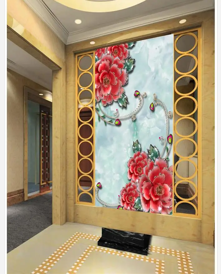 На заказ любой размер обои 3d Природа Рельефный цветок фон Настенные для